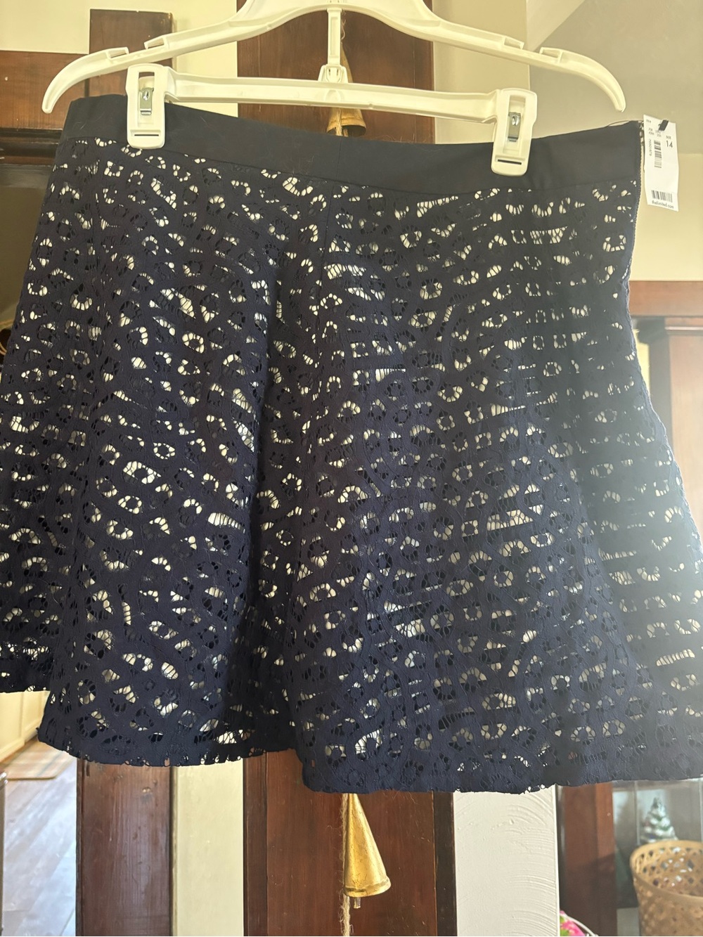 The limited  Navy Lace Circle Skirt